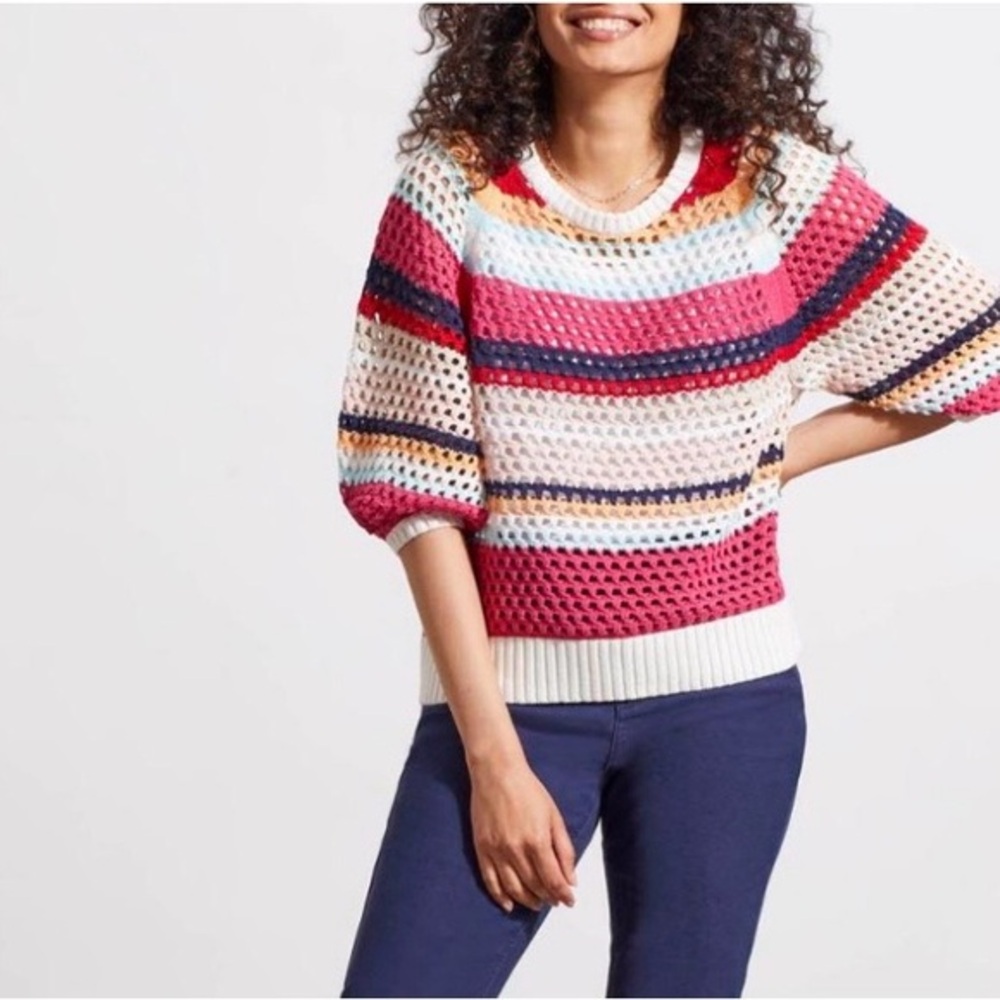 Tribal Multicolor Crochet Sweater